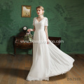 Latest Simple Lace Long Sleeve wedding dress bridal gowns white lace